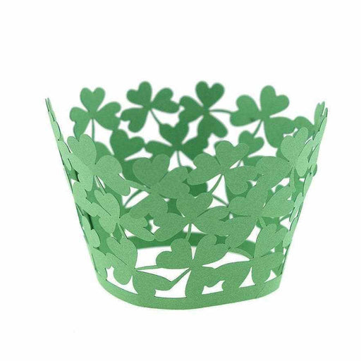 Bulk Green "Clover Leaf" Cupcake Wrappers & Liners | Bakell.com