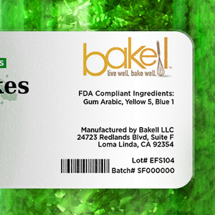 Green Edible Shimmer Flakes, Bulk | #1 Site for 100% Edible Glitter 