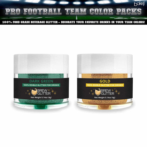 Packers Football Inspired Green and Gold Edible Glitter Team Colors