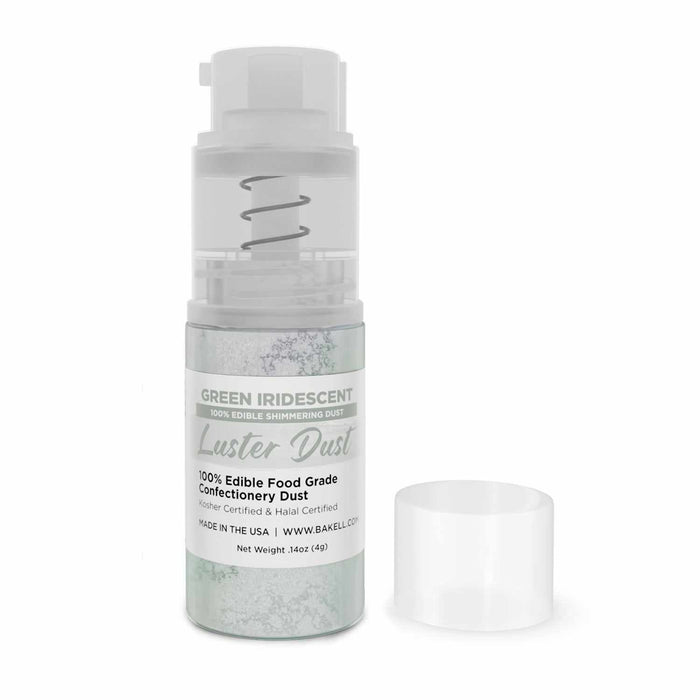 Green Iridescent Luster Dust Spray, Luster Dust Edible Glitter Spray Dust  for Cakes, Cookies, Desserts, Paint. FDA Compliant (4 Gram Pump)