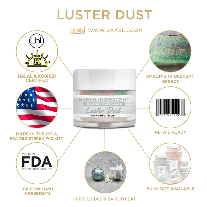 Green Iridescent Luster Dust Wholesale | Bakell