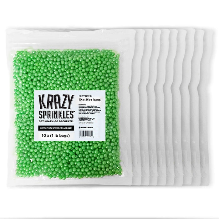 Green Pearl 4mm Beads by Krazy Sprinkles®|Wholesale Sprinkles