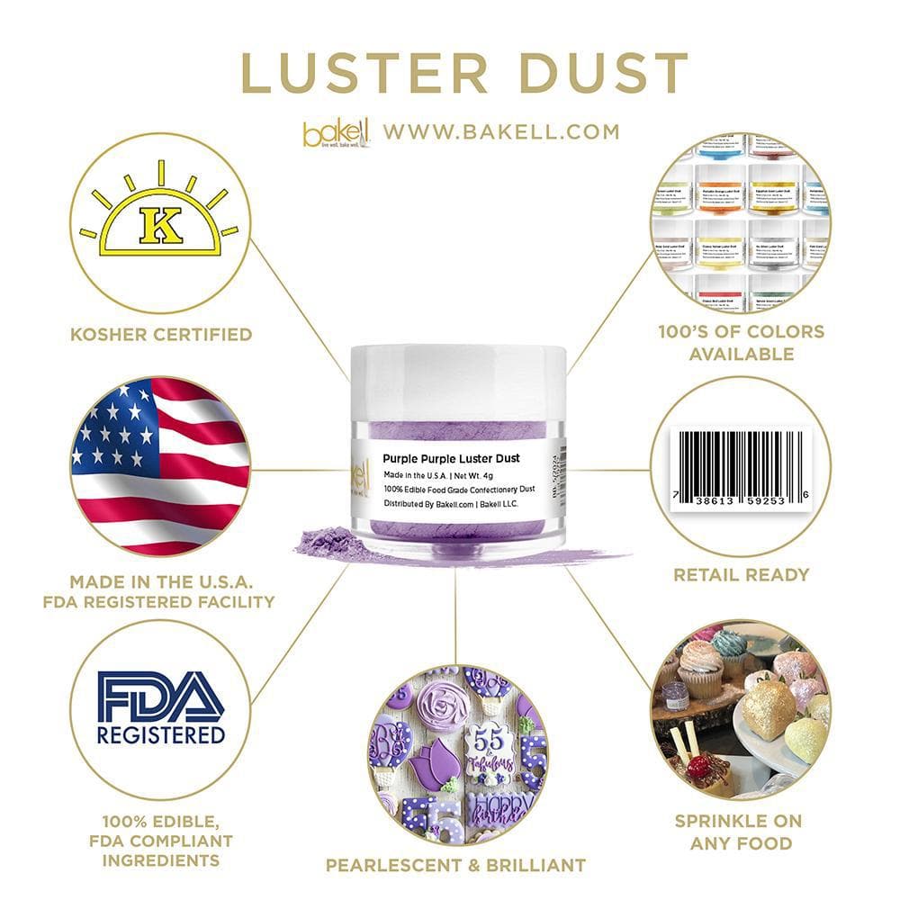 Halloween Luster Dust Combo Pack  | Edible 8 Pc Set  | Bakell