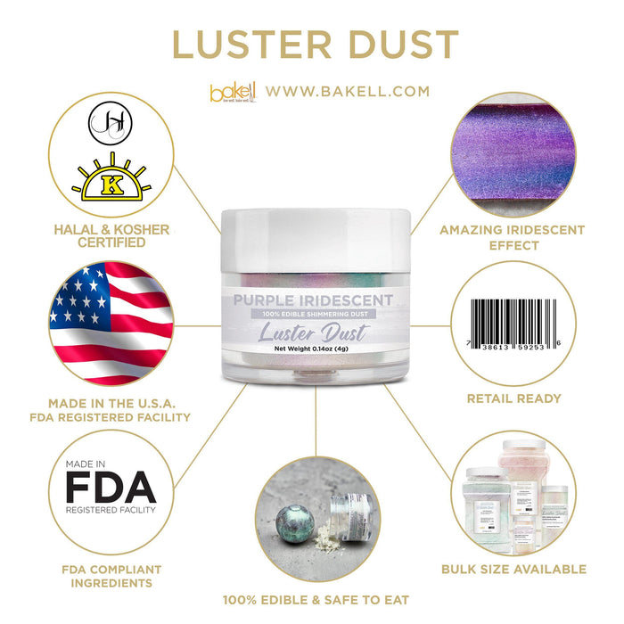 Iridescent Halloween Luster Dust  | Edible Dust Set  | Bakell