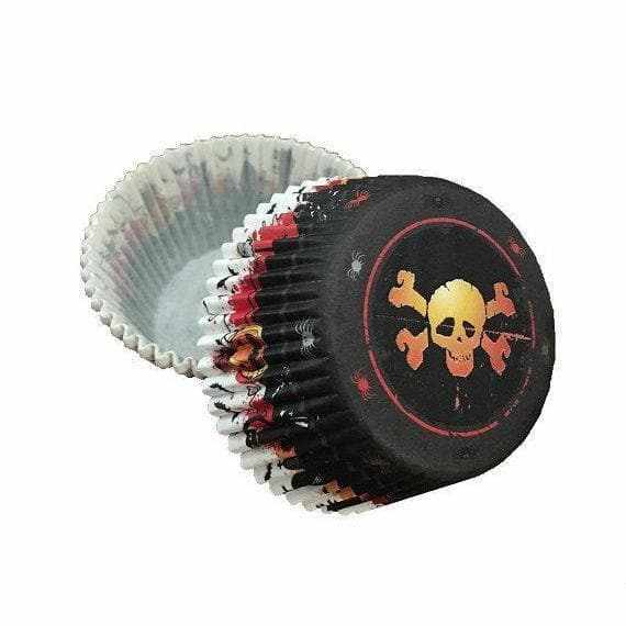 Halloween Skull Standard Size Cupcake Wrappers & Liners  | Bakell® Baking Products