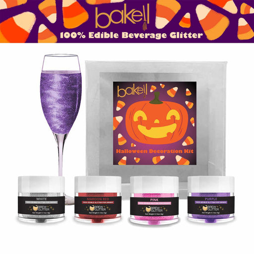 Halloween Edible Glitter for Drinks Variety 4 Pack - Full of Magic