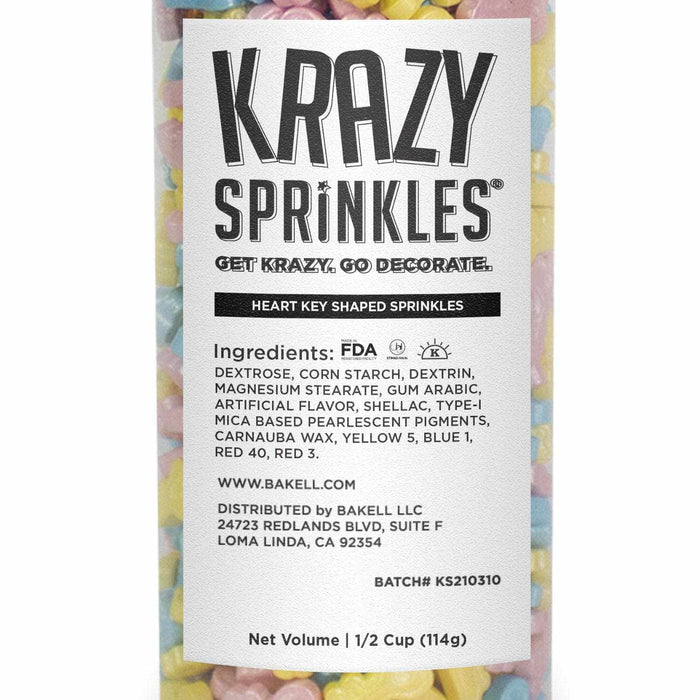 Heart Key Shaped Sprinkles-Krazy Sprinkles_HalfCup_Google Feed-bakell