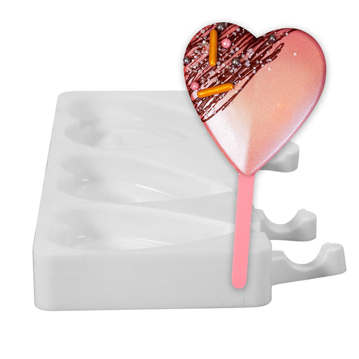 Heart Cakesicle Mold, Silicone Heart Cake Pop Molds