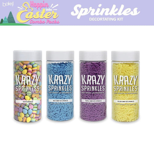 Easter Krazy Sprinkles® Pack B | 4PC Set Egg shaped spinkles | Bakell