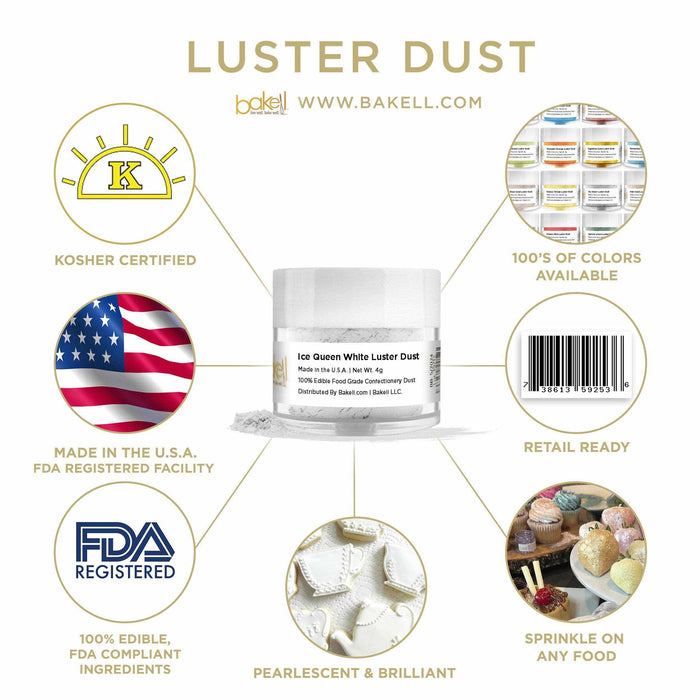 Ice Queen White Luster Dust Wholesale | Bakell