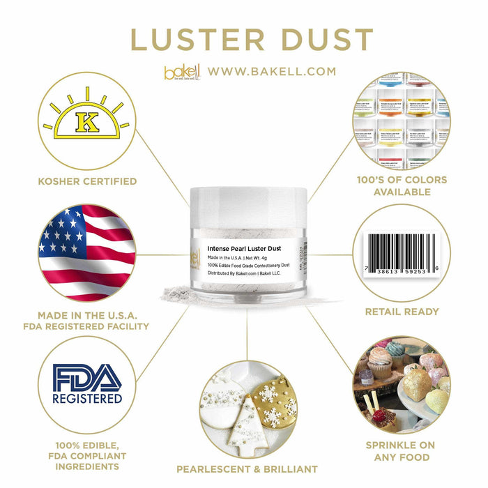 Intense Pearl White Luster Dust Wholesale | Bakell