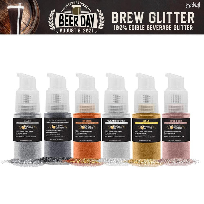 International Beer Day Brew Glitter Spray Pump Combo Pack A (6 PC SET)-Brew Glitter Pump_Pack-bakell