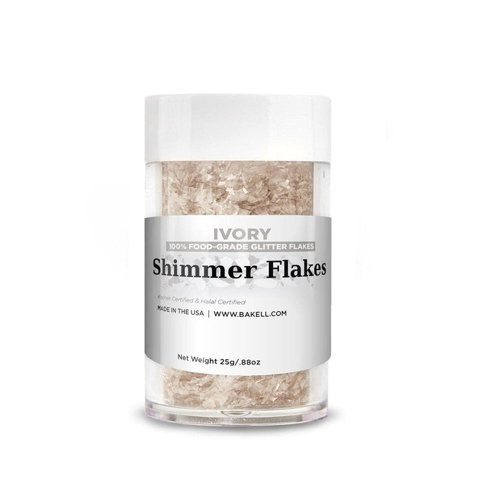 Ivory Edible Shimmer Flakes, Bulk | #1 Site for 100% Edible Glitter 