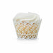 Ivory-White Pearlized Floral Lace Cupcake Wrappers & Liners  | Bakell® Baking Products