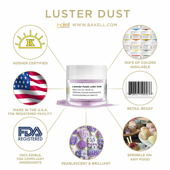 Lavender Purple Luster Dust Wholesale | Bakell