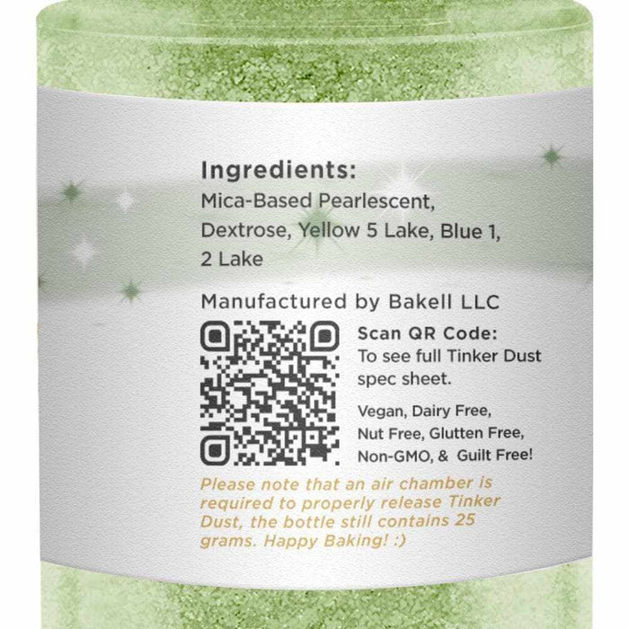 Leaf Green Edible Glitter Spray 25g Pump | Tinker Dust | Bakell