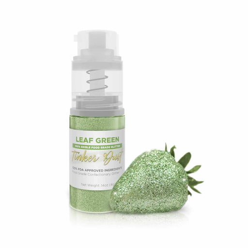 Leaf Green Edible Glitter Spray 4g Pump | Tinker Dust® | Bakell