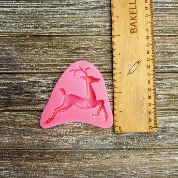 Leaping Buck Deer Silicone Mold - Bakell.com