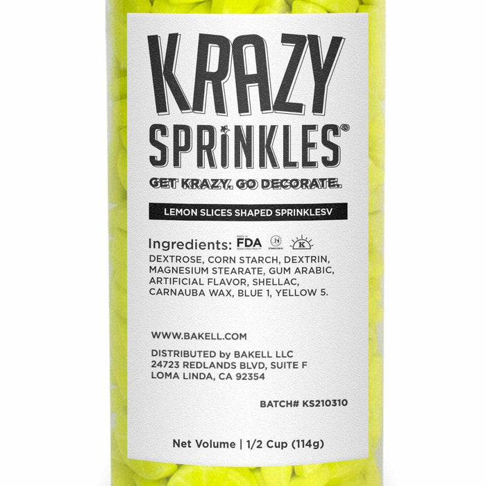 Lemon Slices Shaped Sprinkles-Krazy Sprinkles_HalfCup_Google Feed-bakell
