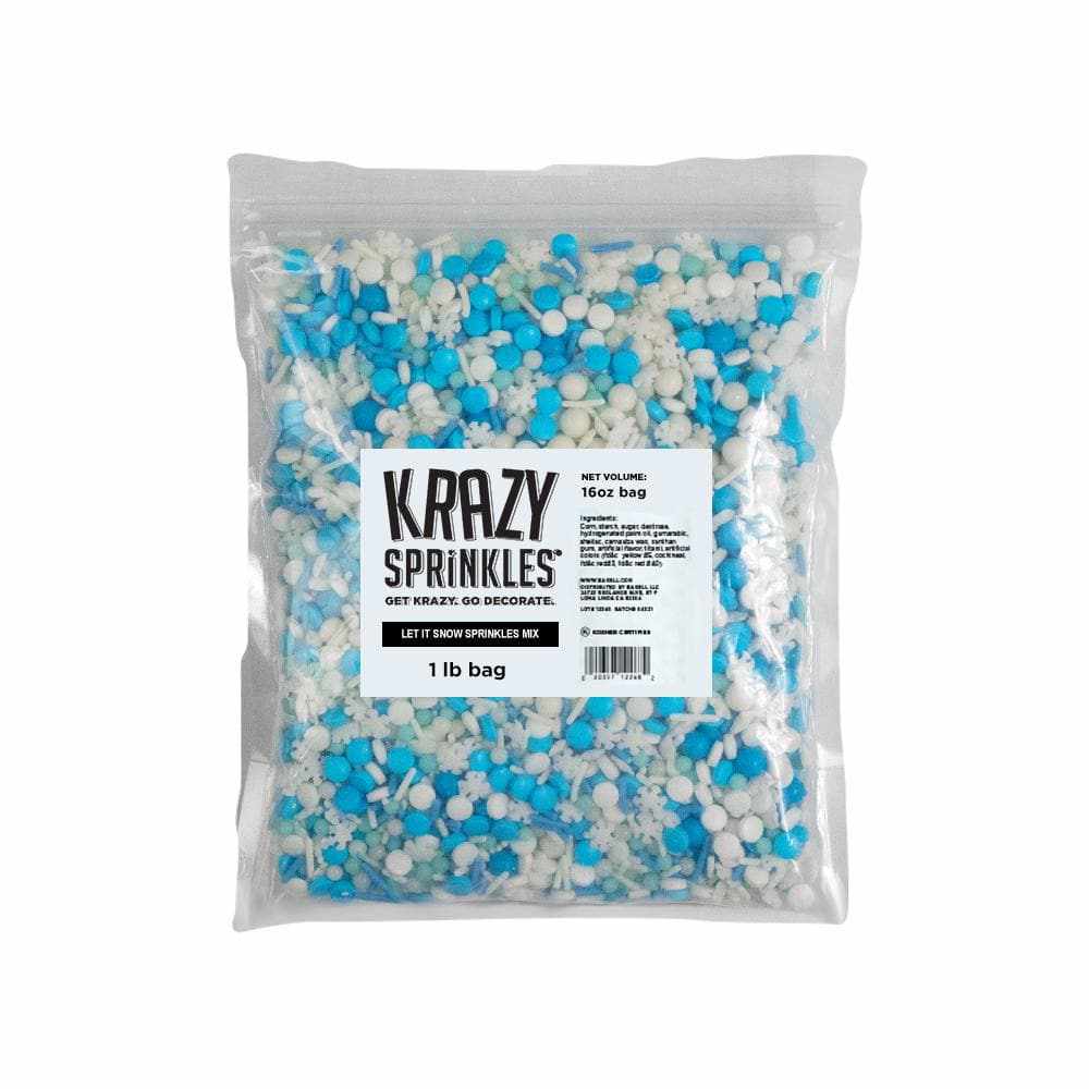 Let It Snow Edible Sprinkles Mix – Krazy Sprinkles® Bakell.com