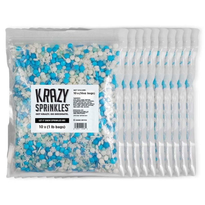 Let It Snow Sprinkles Mix by Krazy Sprinkles®|Wholesale Sprinkles