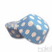 Light Blue and White Polka Dot Standard Size Cupcake Wrappers & Liners  | Bakell® Baking Products