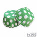 Light Green and White Polka Dot Standard Size Cupcake Wrappers & Liners  | Bakell® Baking Products