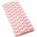Light Pink and White Stripes Cake Pop Party Straws-Cake Pop Straws-bakell