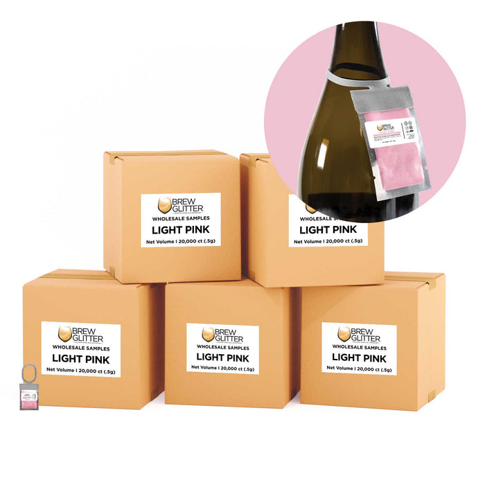 Light Pink Wholesale Brew Glitter Hang Tag Neckers | Bakell