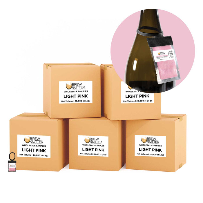 Light Pink Wholesale Brew Glitter Hang Tag Neckers | Bakell