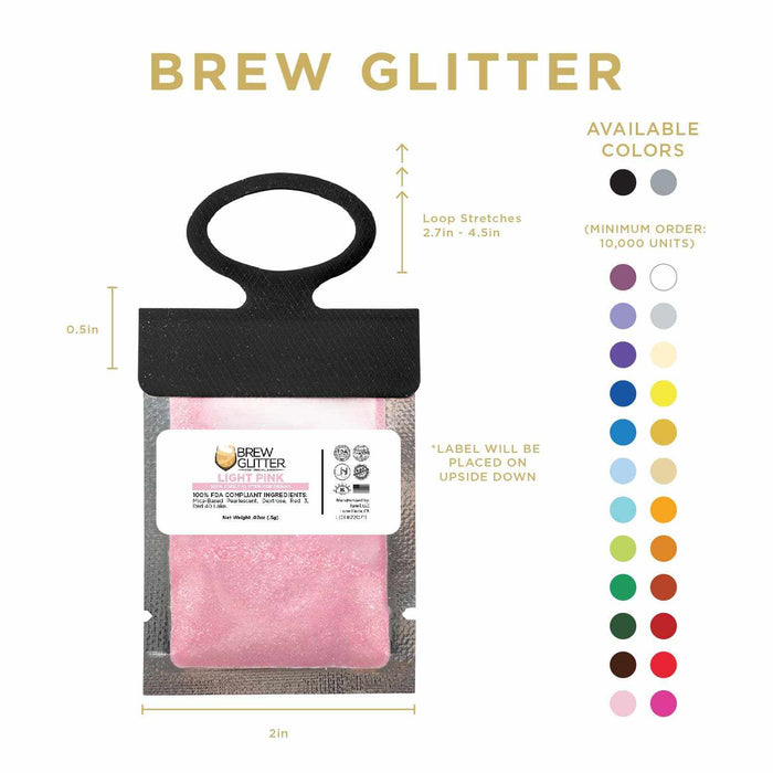 Light Pink Wholesale Brew Glitter Hang Tag Neckers | Bakell