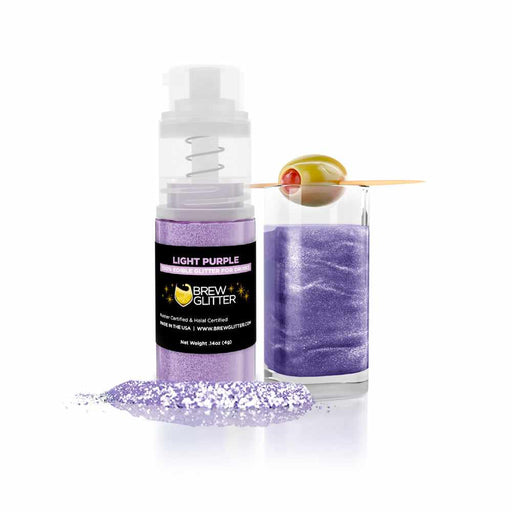 Light Purple Edible Glitter Mini Spray Pump | Edible Glitter Beverages