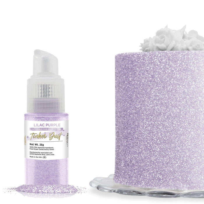 Lilac Purple Edible Glitter Spray 25g Pump | Tinker Dust | Bakell