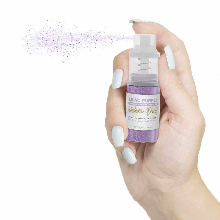 Lilac Purple Edible Glitter Spray 4g Pump | Tinker Dust® | Bakell