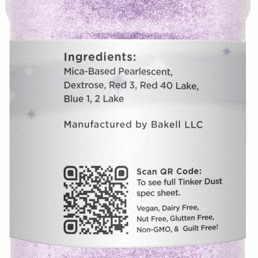 Lilac Purple Tinker Dust® Edible Glitter 45g Shaker | Bakell.com