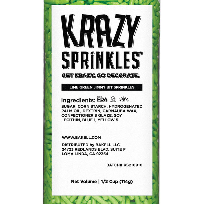 Lime Green Jimmies Sprinkles-Krazy Sprinkles_HalfCup_Google Feed-bakell