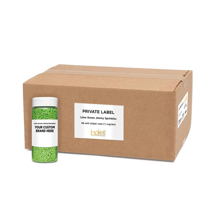 Lime Green Jimmies Sprinkles | Private Label (48 units per/case) | Bakell