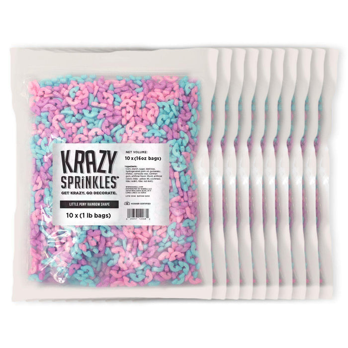Little Pony Rainbow Shaped Sprinkles by Krazy Sprinkles® | Wholesale Sprinkles