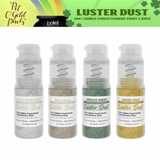 Get St. Patty's Day Luster Dust Mini Pump Combo (4 PC SET)