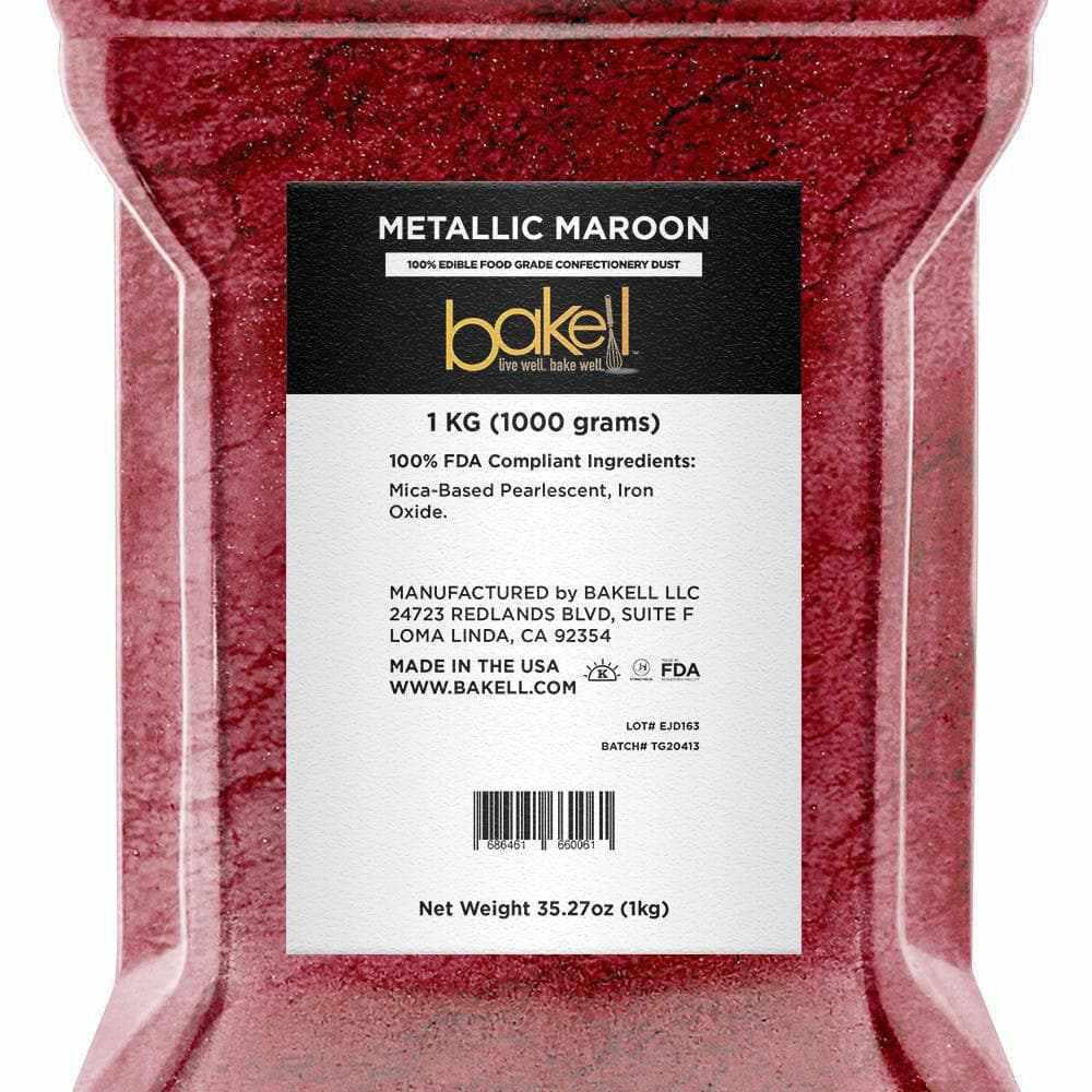 Maroon Highlighter Metallic Luster Dust | FDA & Kosher Pareve | Bakell.com