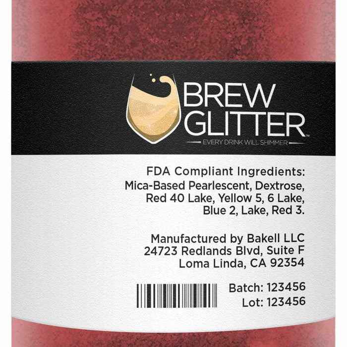Maroon-Red Brew Glitter®, Bulk Size | Beverage & Beer Glitters, Bakell