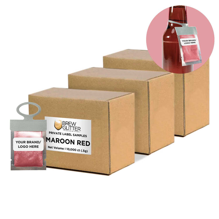 Buy Private Label Maroon Red Brew Glitter® Necker | Bakell