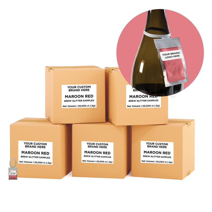 Buy Private Label Maroon Red Brew Glitter® Necker | Bakell