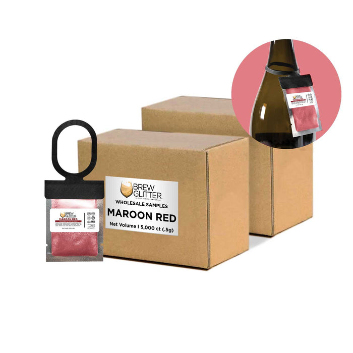 Maroon Wholesale Brew Glitter Hang Tag Neckers | Bakell