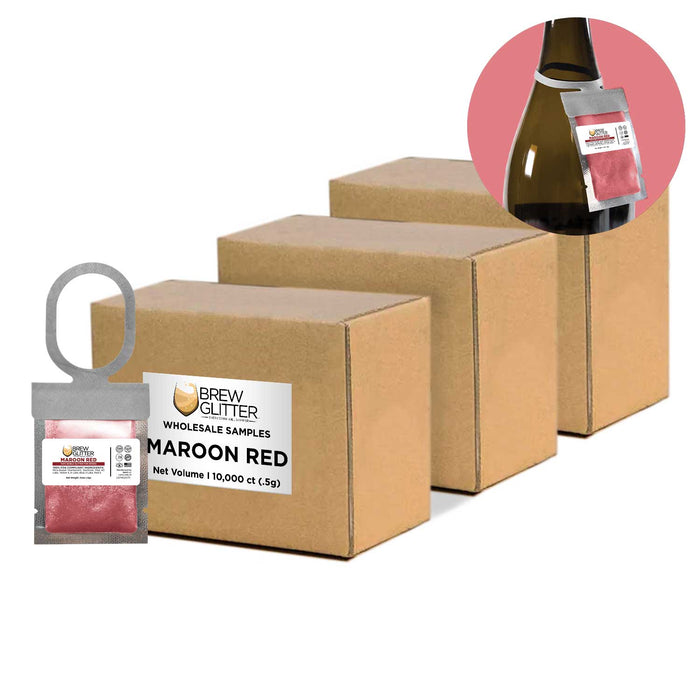 Maroon Wholesale Brew Glitter Hang Tag Neckers | Bakell