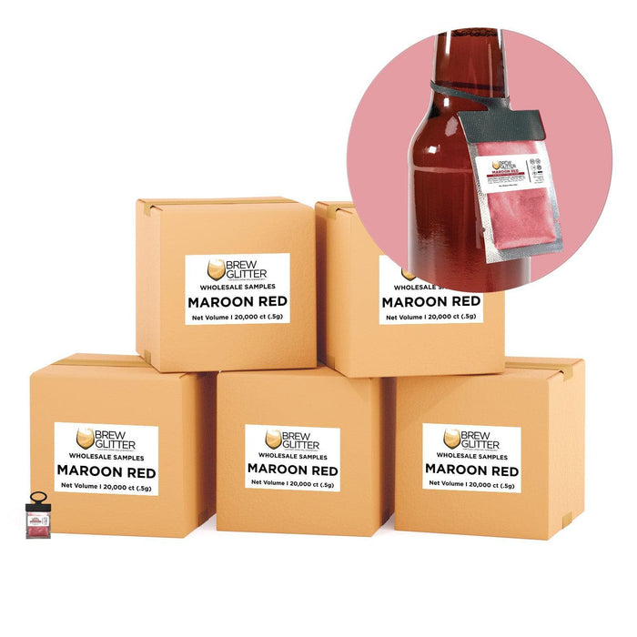 Maroon Wholesale Brew Glitter Hang Tag Neckers | Bakell