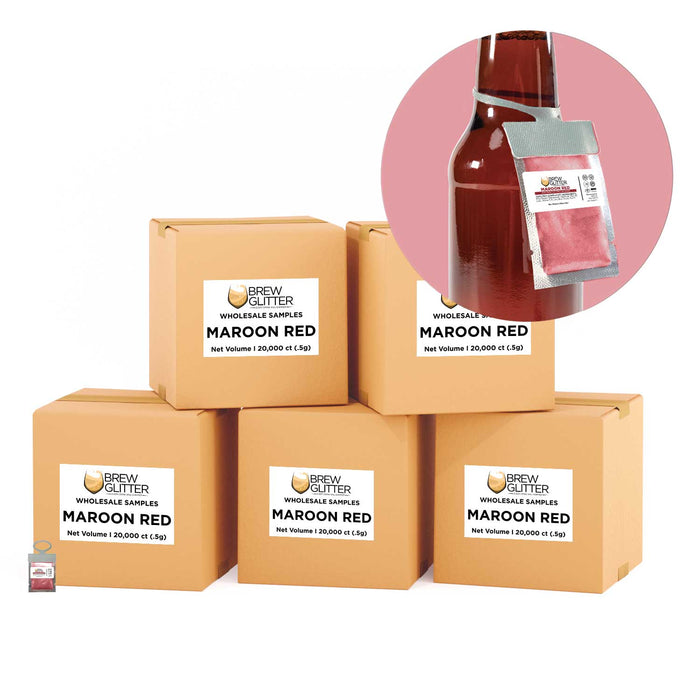 Maroon Wholesale Brew Glitter Hang Tag Neckers | Bakell