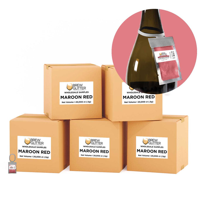 Maroon Wholesale Brew Glitter Hang Tag Neckers | Bakell