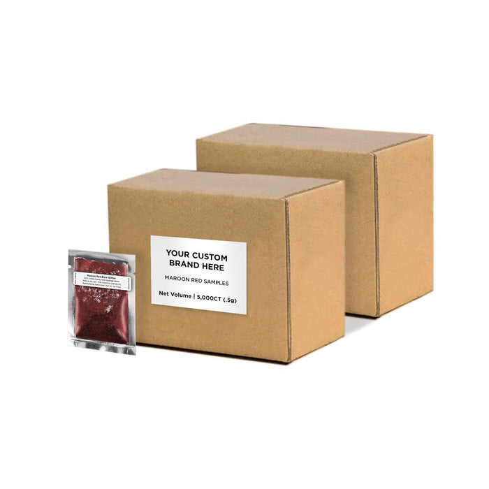 Maroon Red Brew Glitter Sample Packs by the Case | Private Label | Bakell