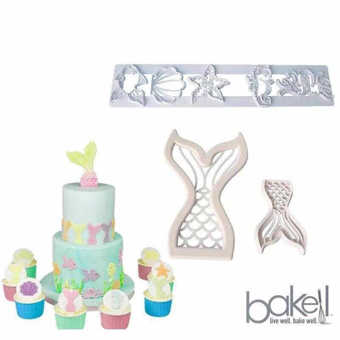 Mermaid, Seashell & Fish Themed Fondant & Gumpaste Tool Set | Bakell